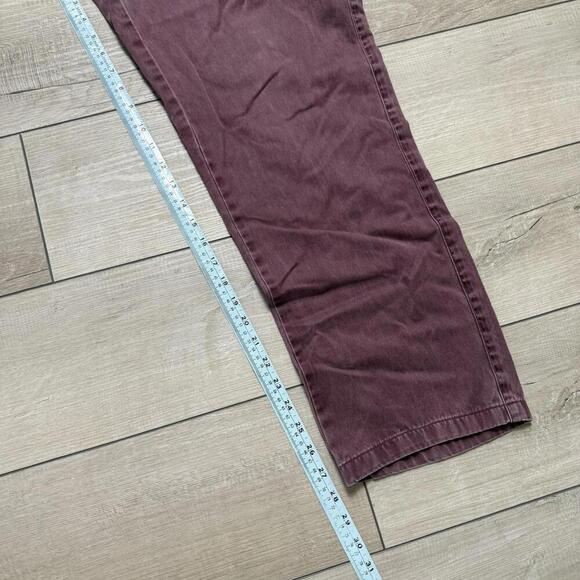 Peter Millar Soft Cotton Chino Pants Burgundy 36x28 Relaxed Fit Office Casual - Picture 7 of 8